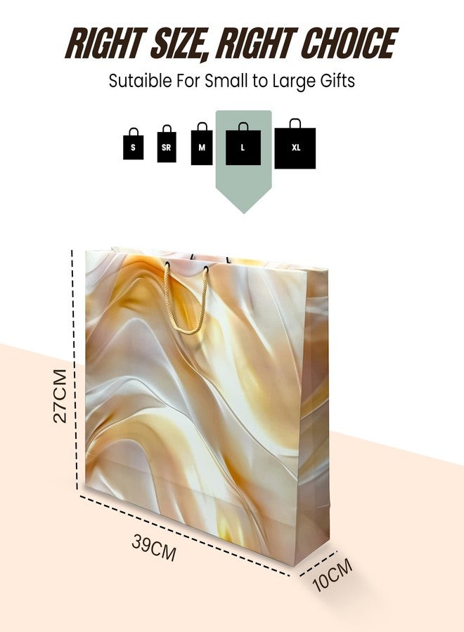 KOSY حقيبة هدايا ورقية من KOSY، كبيرة الحجم ومتعددة الألوان، بتصميم أنيق، مزودة بمقابض حبلية، مثالية للهدايا والهدايا التذكارية، مناسبة لسلال الملابس وتغليف متاجر التجزئة والبوتيكات. عبوة من 5 قطع. - Image 4